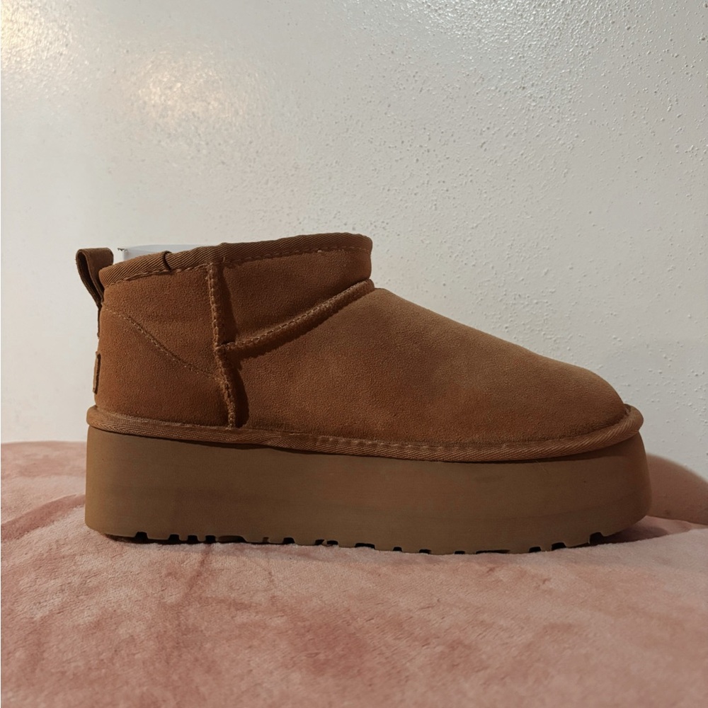 Ugg Women's Tan Platform Ankle Boots